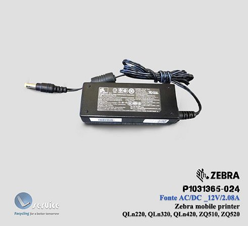 Fonte 12V 2.08A Fsp-Zebra ZQ/ QLn series