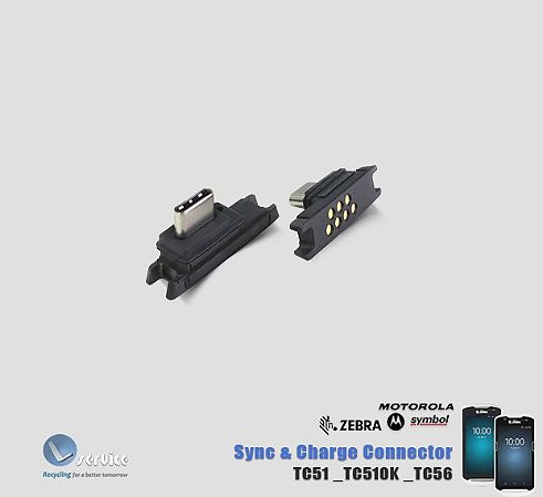 Sync+conector de carga Zebra TC51/TC510K/TC56