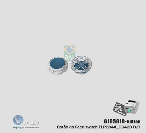 Botão do avanço de papel Zebra TLP2844/GC420