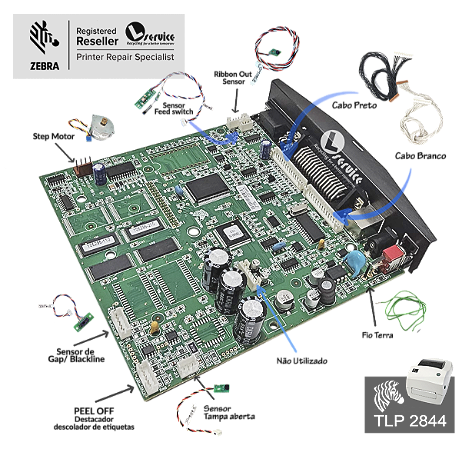 Placa Principal Zebra TLP2844