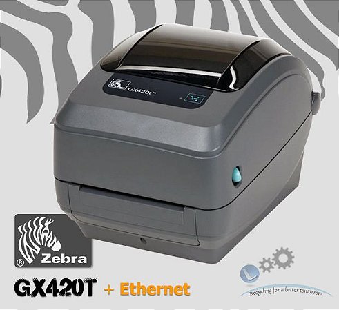 Impressora Zebra GX420T+ Rede ethernet