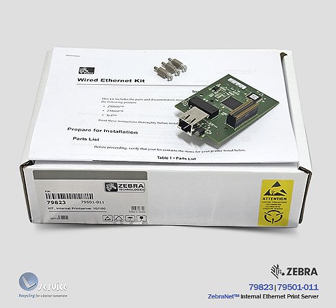 *Placa de Rede ZebraNet ZM400, ZM600, Xi4 series