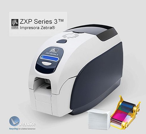Impressora de cartão PVC Zebra ZXP3|Dupla Face|Ethernet