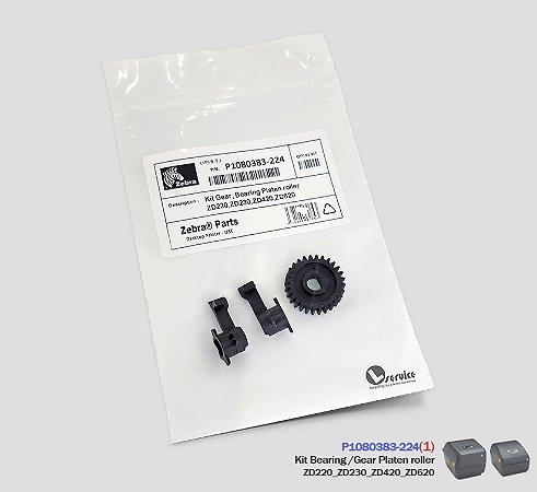 Kit Travas + Engrenagem Rolete Zebra ZD220/ZD230/ZD420/ZD620
