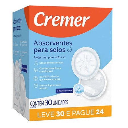 ABSORVENTE P/SEIOS C/30 (CREME)