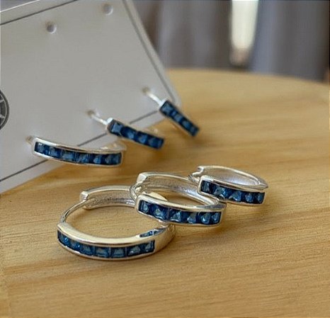 Trio de Argolas Click Azul!