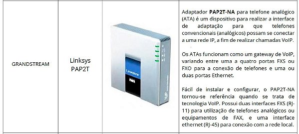 Linksys PAP2T  | Clique no WhatsApp ou Consulte o Preço e Saiba Mais Desta Solução