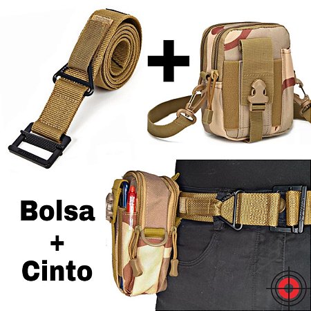 Kit Tático Bolsa + Cinto BLACKHAWK