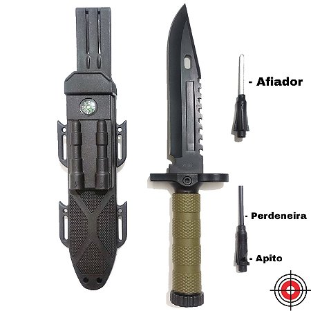 Faca Militar de Sobrevivência e Mergulho PRO