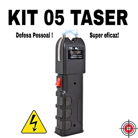 ATACADO KIT 05 Taser Com Coldre 12.000 Watts
