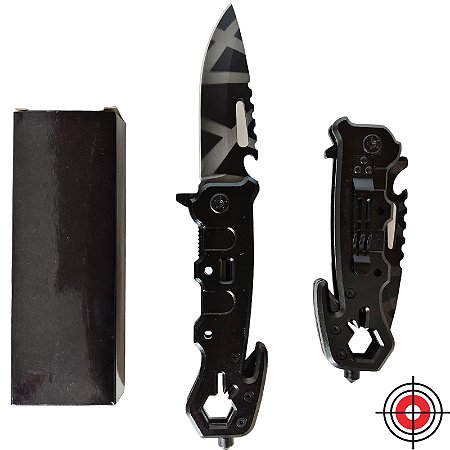 Canivete Tático Militar BLACK CAMU