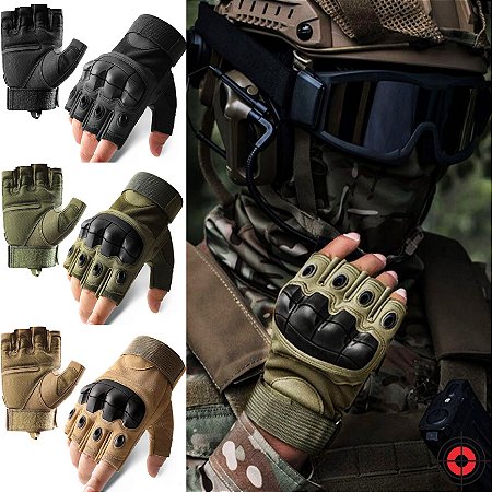 Luva Tática Militar Meio Dedo