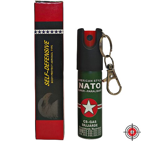 Chaveiro Mini Spray de Defesa AMERICAN NATO CS-GAS 20ml