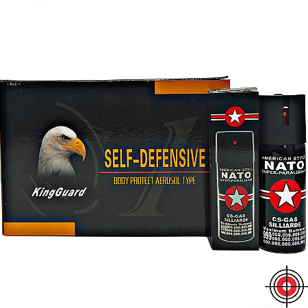 ATACADO Caixa com 10 Spray de Defesa AMERICAN NATO CS-GAS 60ml