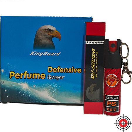ATACADO Caixa com 10 Chaveiro Mini Spray de Defesa BODYGUARD PS 007 20ml