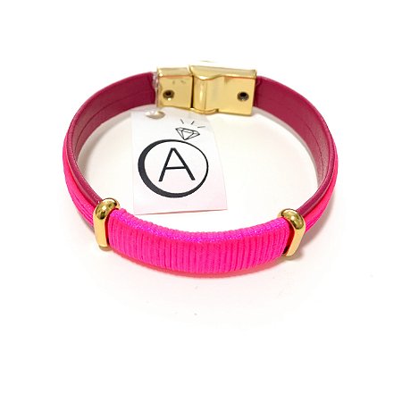 PULSEIRA EM COURO PINK.