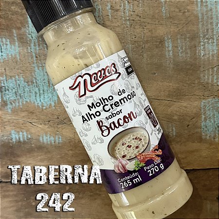 Molho de Alho Cremoso Sabor Bacon Defumado
