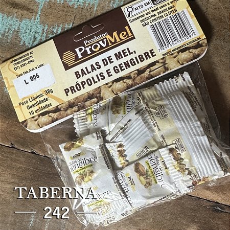 Bala de Mel Própolis e Gengibre