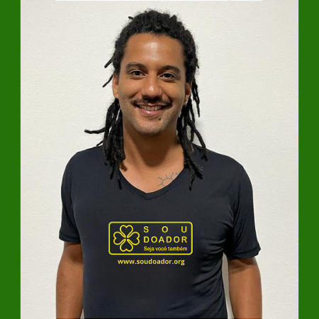 Camiseta Adulto Sou Doador Preta