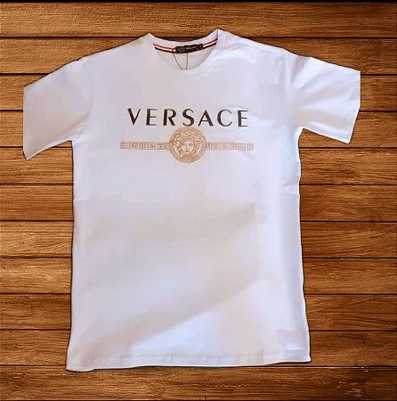 Camiseta Versace Masculina Algodão Camiseta Peruana 40.1 com elastano - MF7  RETAIL