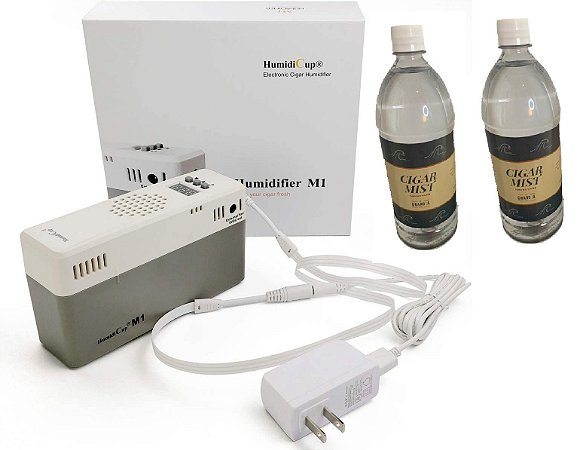 Kit Int-Umidificador Eletrônico De Charutos M1+2Águas Cigar Mist