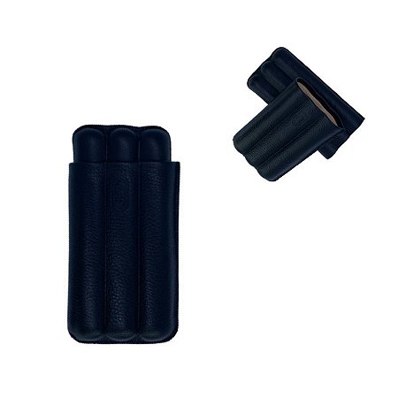 PORTA CHARUTO DE COURO - 3 CHARUTOS M