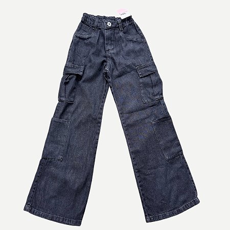 Calça jeans black dois bolsos com regulagem