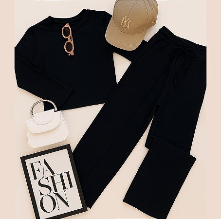 Conjunto Agata ( blusa manga longa e calça )