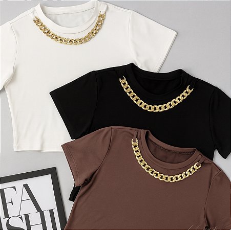 Blusinha com corrente removível