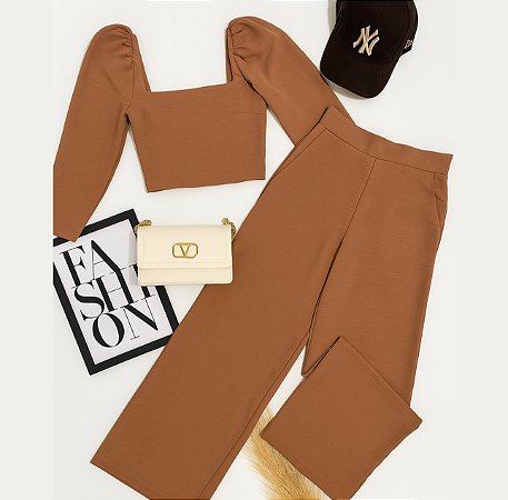 Conjunto Paty ( calça pantalona e blusinha )