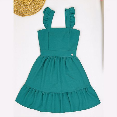 Vestido juvenil babado