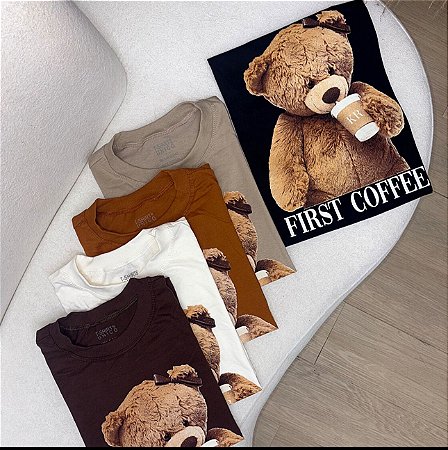 Camiseta urso café