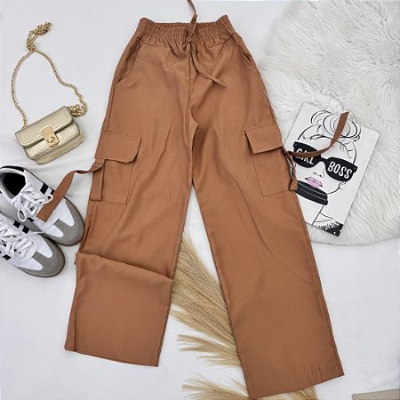 Calça widlegg cargo juvenil