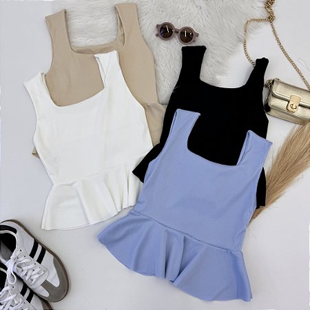 Blusinha regata babado