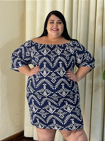 Vestido Curto Ciganinha - Plus Size