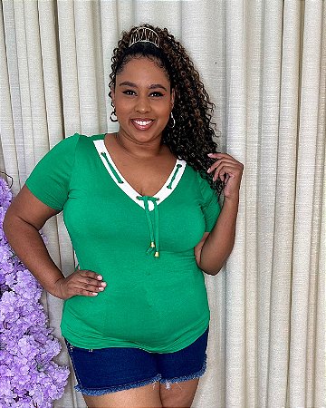 Blusa malha sales plus size