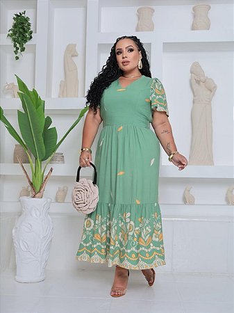 Vestido com estampa.