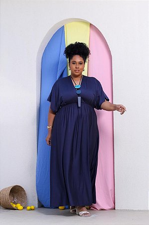 Vestido fluid Azul marinho.