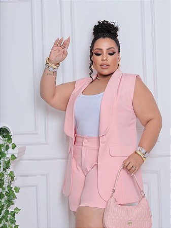 Conjunto 2 peças rosa.