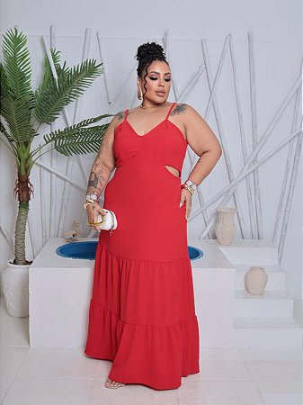 Vestido com abertura na lateral