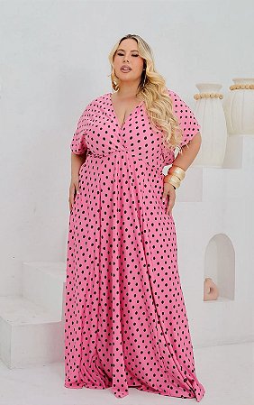 Vestido rosa poa pro