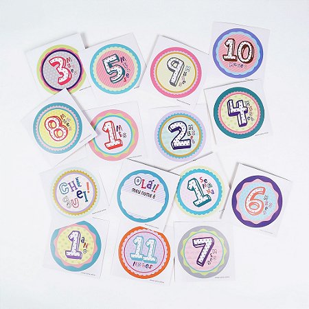 15 adesivos para registrar os momentos do bebê