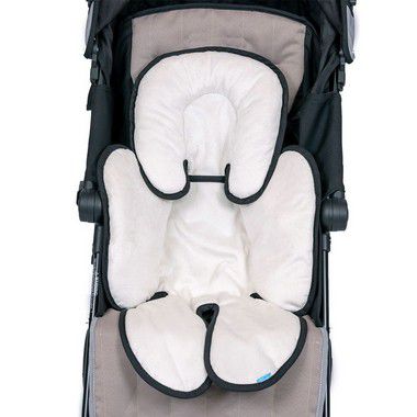 Almofada para Bebê Conforto e Carrinho branco com preto Clingo