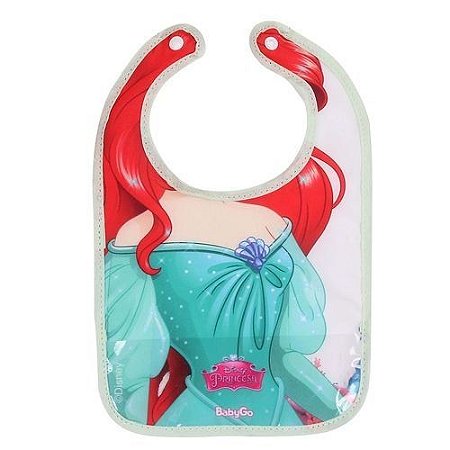 Babador Disney Baby Ariel com botão