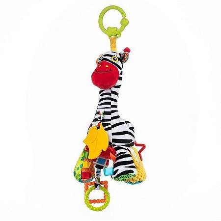 Brinquedo para Carrinho Musical Zebra Pull String Musical Bell Balibazoo