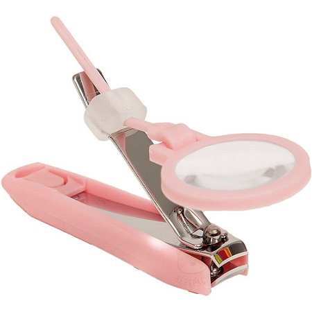 Cortador de Unhas com Lupa Buba Rosa