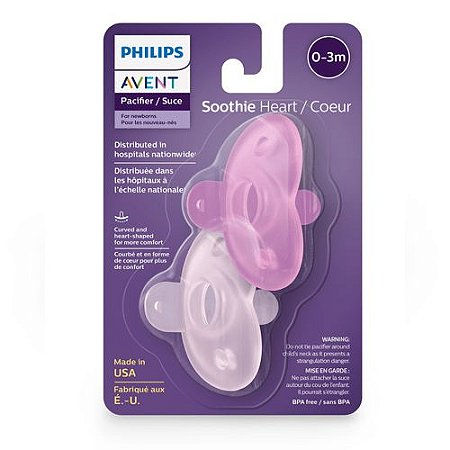 Chupeta Soothie 0-3M Philips Avent Rosa