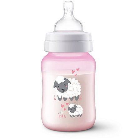 Mamadeira 260ml Linha Clássica Philips Avent - Ovelha Rosa