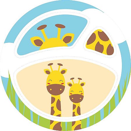 Prato Divisórias Girafa Guta Eco Girotondo Baby