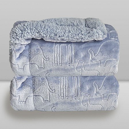 Cobertor Infantil Plush 0,90X1,10 Ferrete Azul